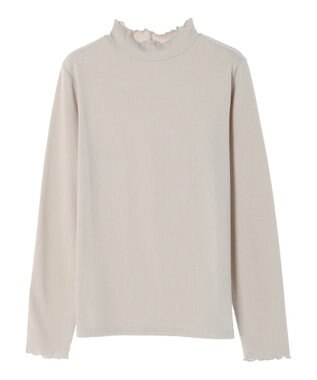 earth music&ecology テレコリブメローハイネックインナー Light Gray