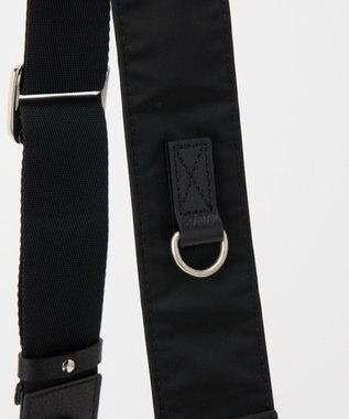 russet ステンシル風プリント ナイロン2WAYショルダーバッグ(SF-271) Black