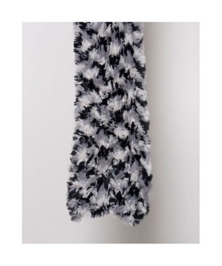 UNBILLION カシュネ cache nez / エコファーカスリニットネックマフラー ブラック