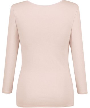 Wing あったかインナー 綿100％(肌側) シルクプロテイン加工 やわらかな肌ざわり 軽い あたたかい 【エアロカプセル】 8分袖 長袖 秋 冬 EL2849 ウイング／ワコール ピーチ