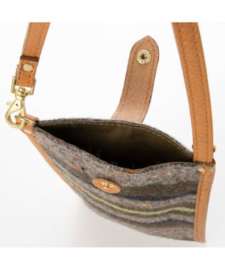 UNBILLION ペルケ perche / モバイルショルダー付きリサイクルウールトート カーキ