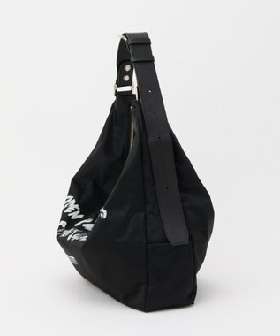 russet ステンシル風プリント ナイロン2WAYショルダーバッグ(SF-271) Black