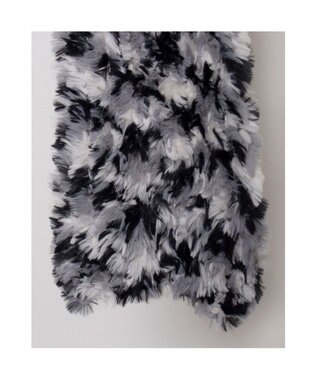 UNBILLION カシュネ cache nez / エコファーカスリニットネックマフラー ブラック