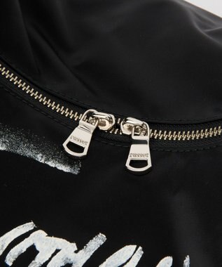 russet ステンシル風プリント ナイロン2WAYショルダーバッグ(SF-271) Black