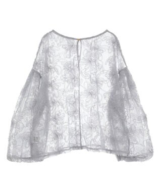 Green Parks チュールレイヤードブラウス White