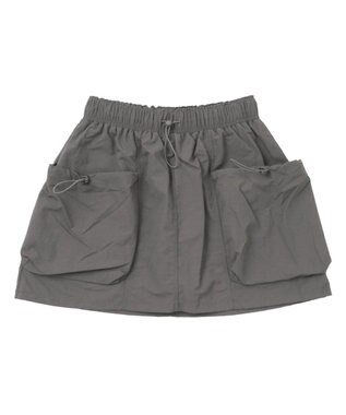 WEGO ドローコードナイロンミニスカパン グレー