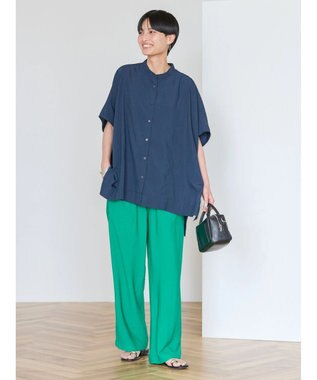 AMERICAN HOLIC 接触冷感ポンチョフレンチスリーブシャツ Navy