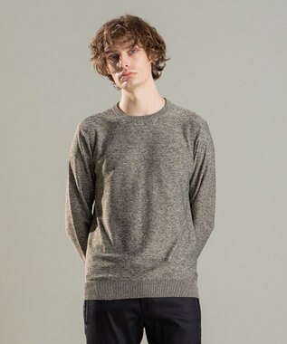 JOSEPH HOMME ナイロンムリネメランジ　クルーネックニット キャメル系