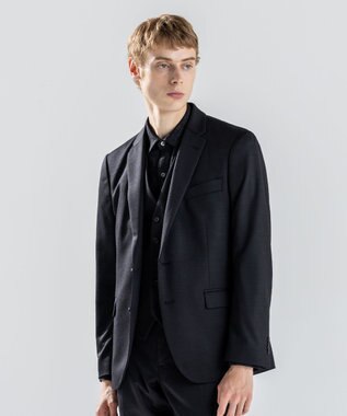 JOSEPH HOMME 新素材【ストレッチ/セットアップ対応】シルキーウールジャージー ジャケット ブラック系