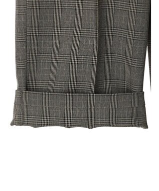 AMERICAN HOLIC ウエストイージーストレートパンツ Check Black