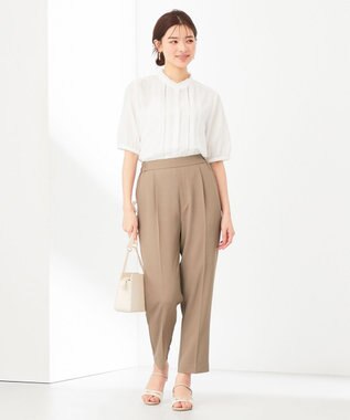 ANY SIS S 【洗える】フリルスタンドピンタック ブラウス オフホワイト