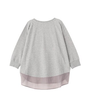 Green Parks 七分袖ドルマン裏毛シアードッキングプルオー Gray Mixture