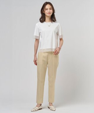 J.PRESS LADIES 【セットアップ対応・洗える・撥水】コットンFITTY テーパード パンツ 【WEB限定】イエロー系