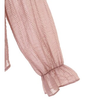 earth music&ecology キャンディースリーブシアーブラウス Dark Pink