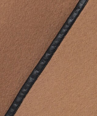 23区 L 【エステータ】MTRウールカシミヤリバー マント キャメル系