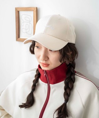 WEGO ロゴ刺繍キャップ オフホワイト