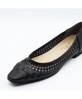 APOM フレンチスクエアメッシュフラット ブラック