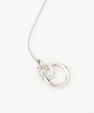 J.PRESS LADIES 【3way】ダブルリングラリエット ネックレス シルバー系