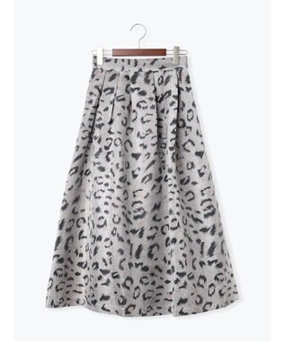 Te chichi レオパードジャガードフレアスカート《2025Autumn catalog vol.2 item》 グレー
