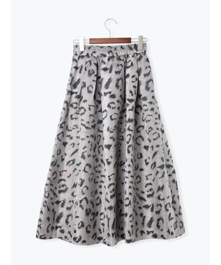Te chichi レオパードジャガードフレアスカート《2025Autumn catalog vol.2 item》 グレー
