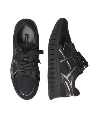 Bridget Birkin 【PARADIS COULEUR】異素材コンビレースアップスニーカー ブラックコンビ