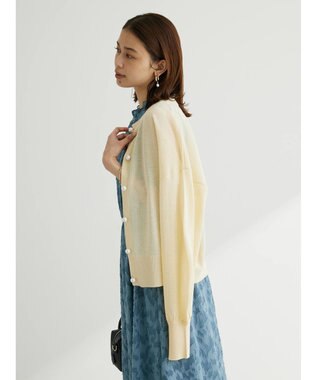 Green Parks ・ＥＬＥＮＣＡＲＥ　ＤＵＥ　パールボタンシアーカーデ Off White