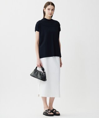 ICB 【接触冷感・UVケア・洗える】 VIS/NYハイゲージ モックネックプルオーバー ネイビー系