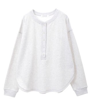 AMERICAN HOLIC ヘンリーネックラウンドミニ裏毛プルオーバー Oatmeal