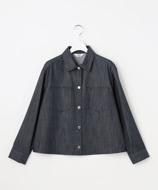 J.PRESS LADIES S セルロースシャンブレー ジャケット ネイビー系