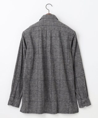 JOSEPH ABBOUD 【キングサイズ・柔らかな肌触り】 オーガニックラフィ グレンチェックシ ャツ ブラック系4