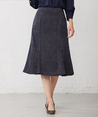 J.PRESS LADIES 【洗える】ジオメトリック マーメイド スカート ネイビー系5