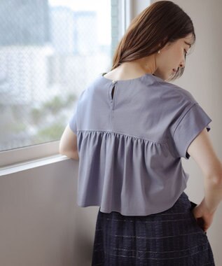 組曲 バックフリル カットソー チャコールグレー系