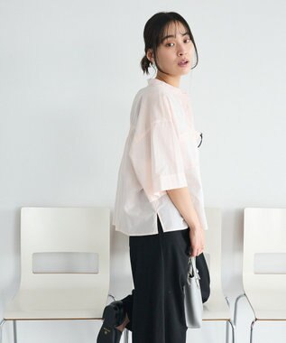 CRAFT STANDARD BOUTIQUE バックギャザーポンチョシャツ Light Pink