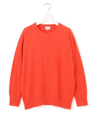 23区 【Oggi2月号掲載/洗える】ピュアカシミヤ クルーネック ニット オレンジ系
