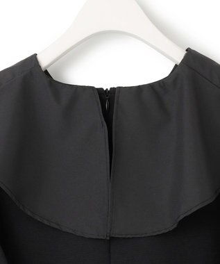 ICB L 【洗える】ハイゲージポンチ ラッフルカラープルオーバー ブラック系