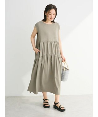 Green Parks ・ＳＵＧＡＲ　ＳＰＯＯＮ【ＣＯＯＬ】フレンチキリカエワンピ Gray Beige