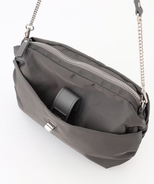J.PRESS LADIES 【2way】ナイロンギャザー ショルダー バッグ グレー系