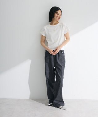 Green Parks ・ｓｗｉｎｇ　ｂｙ　パールリボンモチーフＴＥＥ Off White