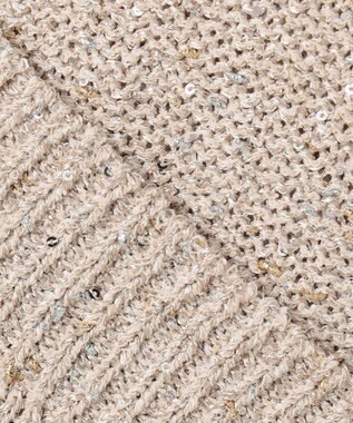 自由区 ラメノットスパングル ニット ベージュ