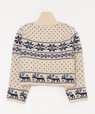 WEGO ノルディックZIPニット ホワイトアイボリー