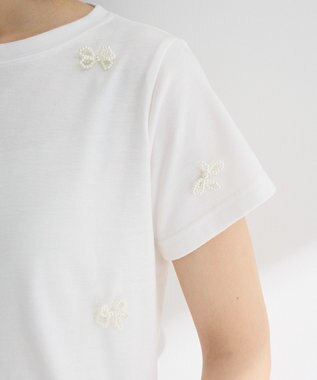 Green Parks ・ｓｗｉｎｇ　ｂｙ　パールリボンモチーフＴＥＥ Off White