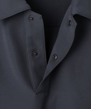 UNFILO MENS ダブルクロス ポロシャツ ブルーグレー