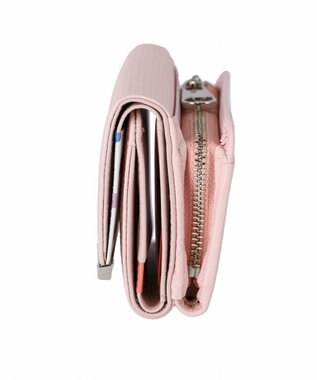tsumori chisato CARRY クロスエンボス 3つ折りミニ財布 ピンク