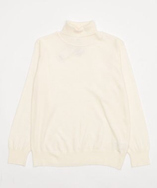 WEGO 【WEB限定/25年秋冬新作/洗濯OK/毛玉レス】タートルネックニット ホワイト