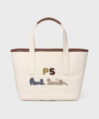 Paul Smith PSロゴエンブロイダリー ミニトートバッグ アイボリー