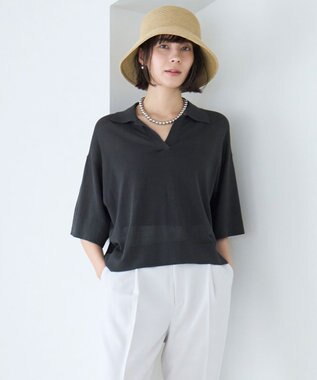 UNFILO カップ付きキャミソール チャコール