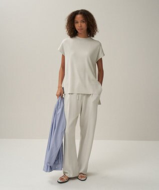 ATON 50/2 NATURAL DYED ORGANIC | モックネックプルオーバー LIGHT GRAY