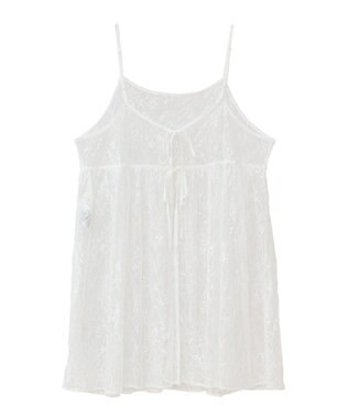 Green Parks 前後２ＷＡＹレーススパンコールビスチェ Off White