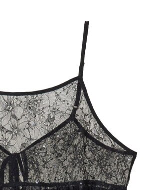 Green Parks 前後２ＷＡＹレーススパンコールビスチェ Black