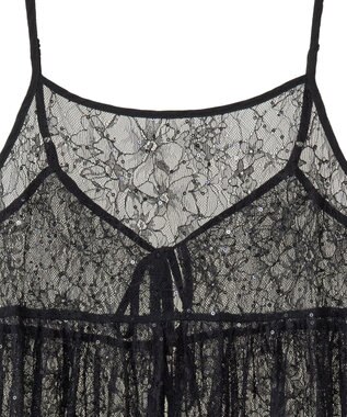 Green Parks 前後２ＷＡＹレーススパンコールビスチェ Black